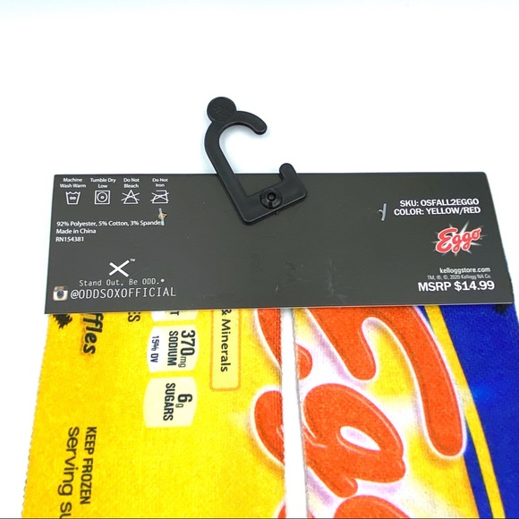 New Odd Sox Eggo Blueberry Waffles Crew Socks 6-13 - Picture 4 of 5